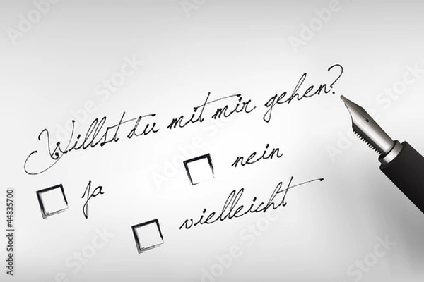 Obraz Willst du mit mir gehen?