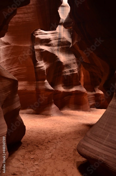 Obraz Pathway Through a Red Rock Slot Canyon in Arizona