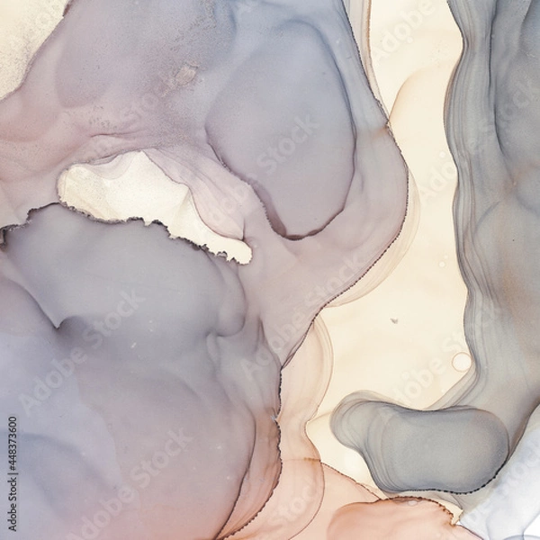 Obraz Clouds Macro. Ink Digital Abstract Wall. Mix Foil