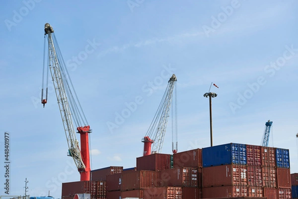 Fototapeta Container in the Port Of Bilbao