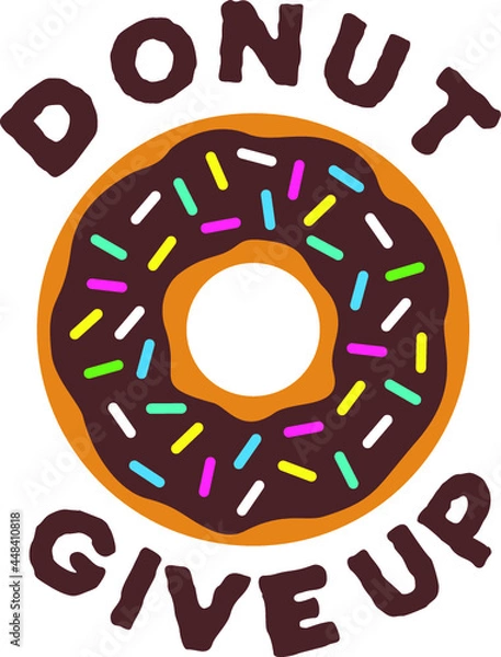 Obraz Vector illustration of the donut give up