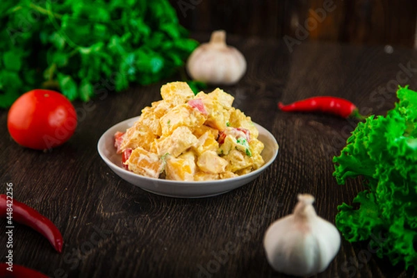 Fototapeta Meat salad