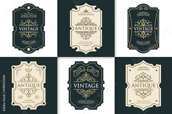 Fototapeta vector set of vintage logos and emblems