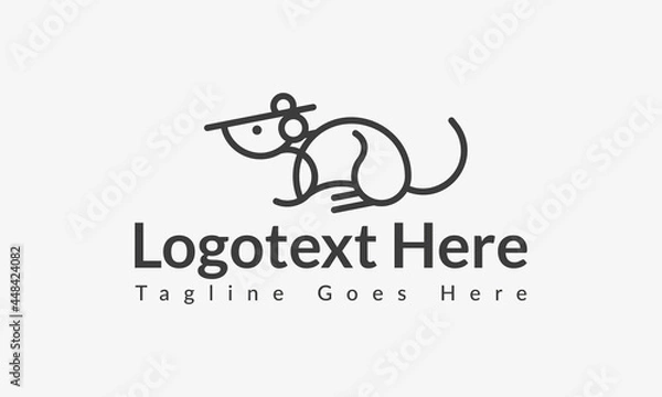 Obraz Creative and Minimal Mouse or Mice logo template vector for business