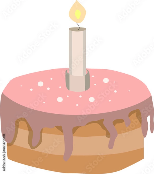 Obraz birthday cake with candles