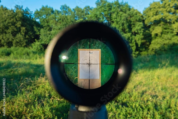 Obraz Sniper gun scope view, target 
