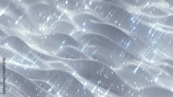 Fototapeta White abstract futuristic technology background. 3D rendering