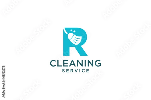 Obraz Letter R for cleaning clean service Maintenance for car detailing, homes logo icon vector template.
