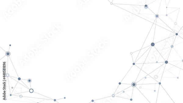 Fototapeta Abstract background of the concept of circuits. Futuristic vector template. Design elements of points, lines, and planes.