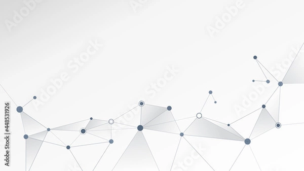 Fototapeta Abstract background of the concept of circuits. Futuristic vector template. Design elements of points, lines, and planes.