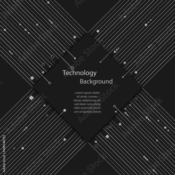 Fototapeta Technology background with line and element design 