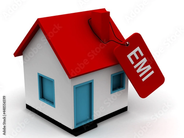 Obraz Home loan EMI concept made with 3d rendering....
