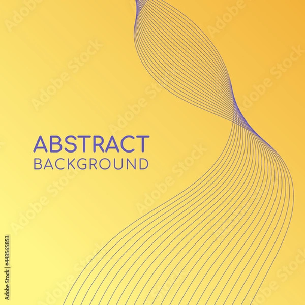 Fototapeta Abstract Modern Yellow Background with Blue Line Elements