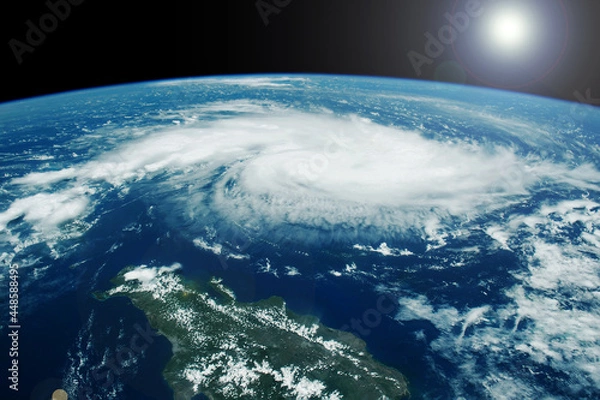 Fototapeta Hurricane from space. Elements of this image were furnished by NASA.
