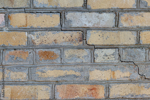Obraz Crack in a brick wall