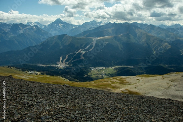 Fototapeta landscape with sky and clouds