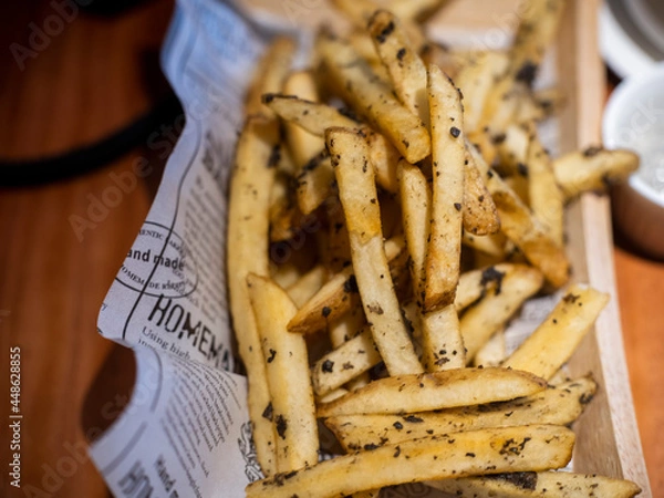 Fototapeta Fries with Black Truffle 