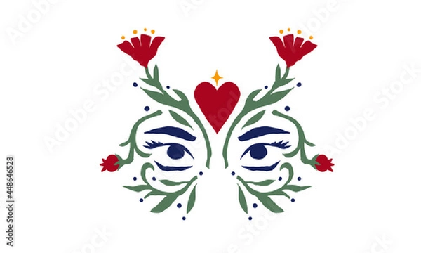 Obraz Eyes and flowers