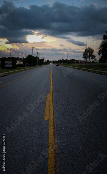 Obraz sunset on the highway