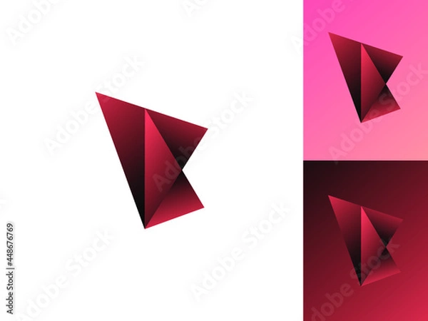 Fototapeta ILLUSTRATION ARROW, TRIANGLE GRADIENT LOGO DESIGN MODERN BRANDING VECTOR