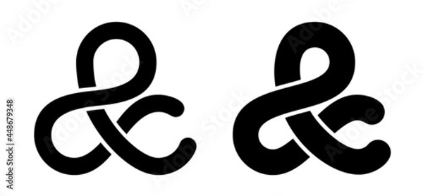 Fototapeta Ampersand. Elegant vector symbol on white background