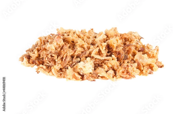 Obraz Fried onions on a white background