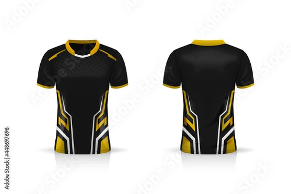 Obraz Specification Soccer Sport , Esport Gaming T Shirt Jersey template. mock up uniform . Vector Illustration design