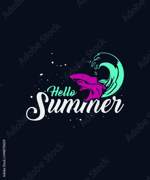 Obraz Summer T-shirt Design with elegant graphic