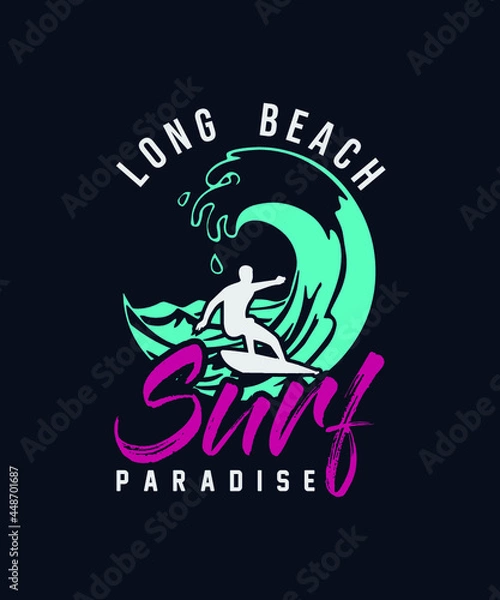 Fototapeta Summer T-shirt Design with elegant graphic