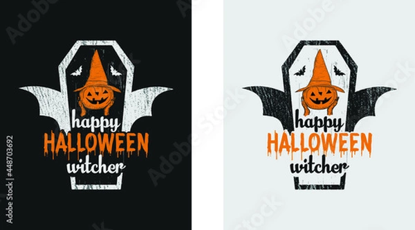 Fototapeta Halloween T-shirt Design with elegant graphic