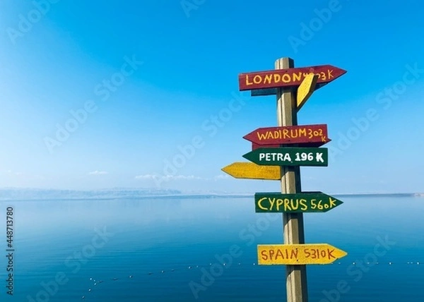 Obraz Overlooking the Dead Sea from Jordan