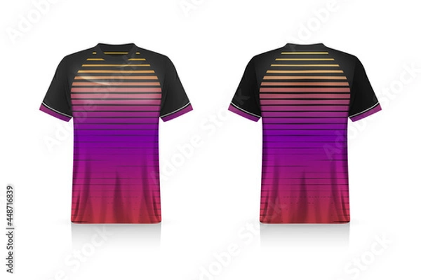 Obraz Specification Soccer Sport mockup , Esports Gaming T Shirt Jersey template. mock up uniform . Vector Illustration design