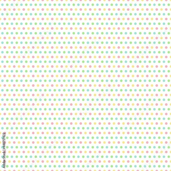 Fototapeta Colorful Polka Dot seamless pattern. Vector background.