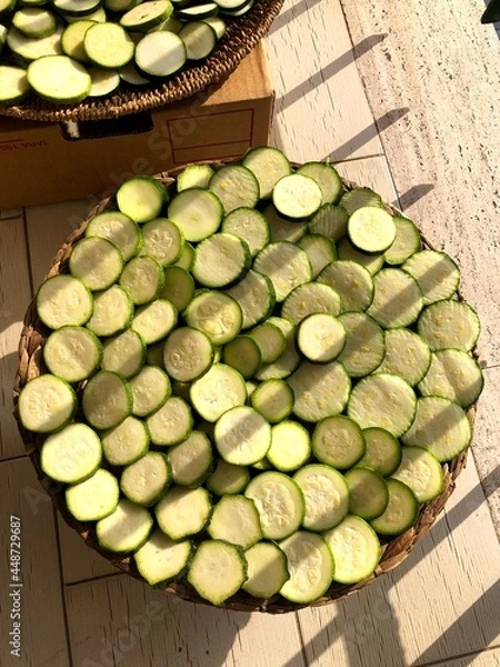 Obraz Sliced zucchini sun-dried