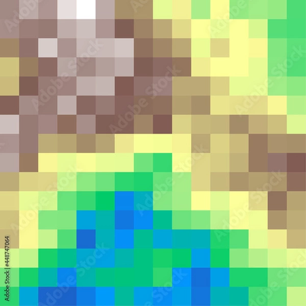 Fototapeta Color Pixels Cloud Abstract Computational Generative Art background illustration