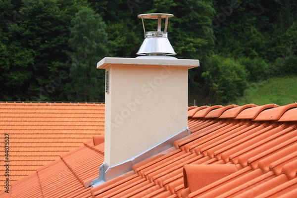 Obraz Roof and chimney