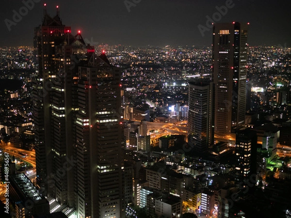 Fototapeta 都庁展望台から見た西新宿の夜景