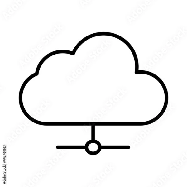 Fototapeta Cloud Computing Vector Line Icon Design