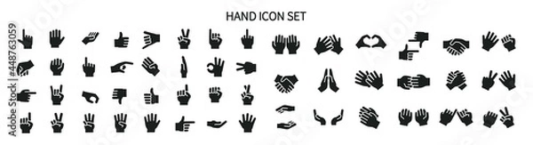 Obraz Various hand-shaped icon sets