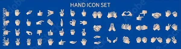 Fototapeta 様々な手のアイコン