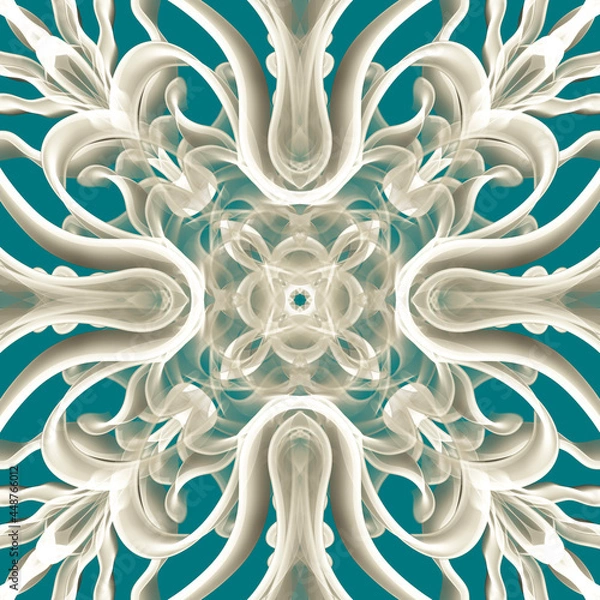 Obraz Seamless abstract geometric floral monochrome surface pattern