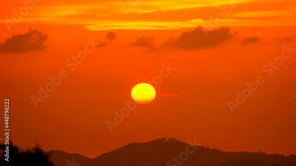 Obraz sunset over the mountains