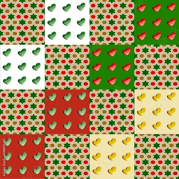 Obraz seamless Christmas background with flowers