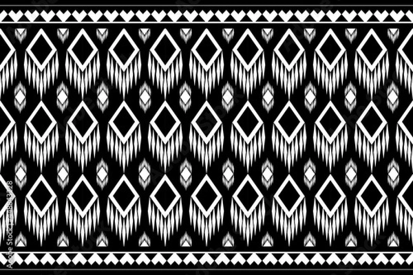 Obraz black and white seamless pattern