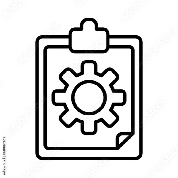 Fototapeta  Settings Vector Line Icon Design