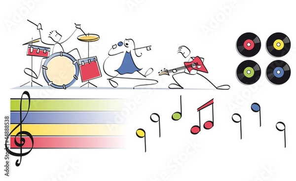 Obraz zabawna muzyczna grupa popowa