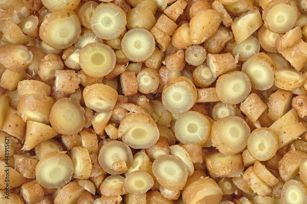 Fototapeta Close up of Slice Fingerroot, Kaempfer, Boesenbergia rotunda (L.) Mansf.