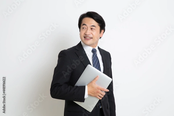 Fototapeta 中年のサラリーマン日本人男性