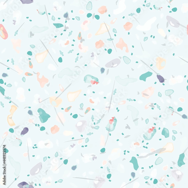 Fototapeta Terrazzo Texture Vector. Flooring Seamless Pattern