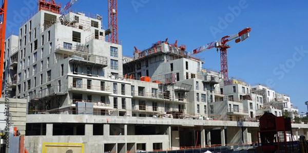 Obraz Un imposant chantier de construction